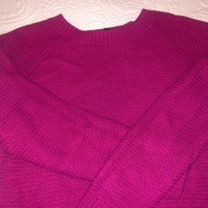 Talbots hot pink crew neck sweater size L petite